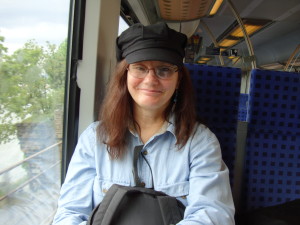Susan on the train