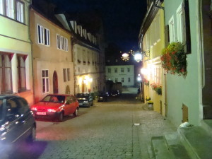 night street scene in Rothemburg