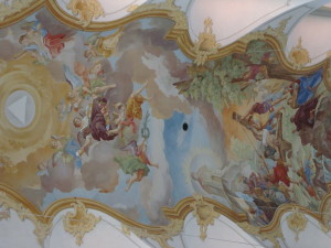 picture of ceiling at Saint Peter's